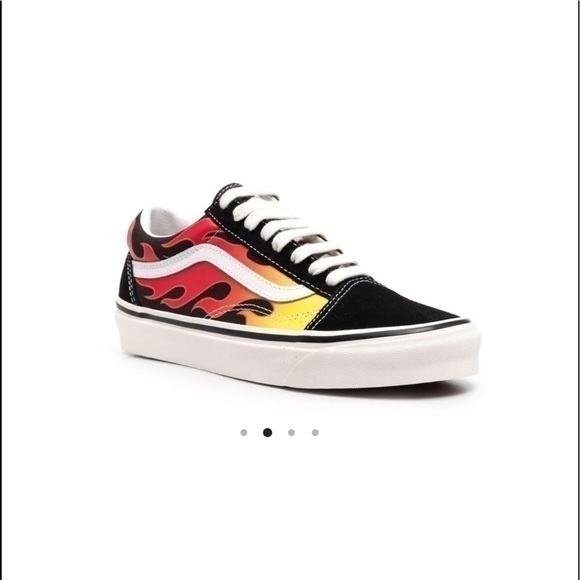 VANS old school flames low top sneakers shoes - woman’s 8 / mens 6.5 - Picture 1 of 12